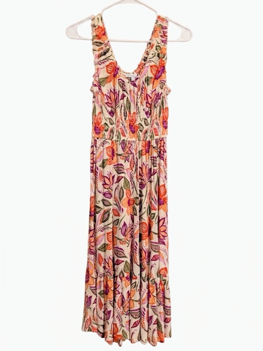 Floral Smocked Midi Dress